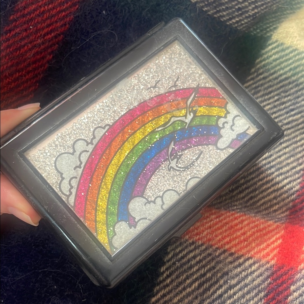 Vintage Glittery Rainbow tissue holder